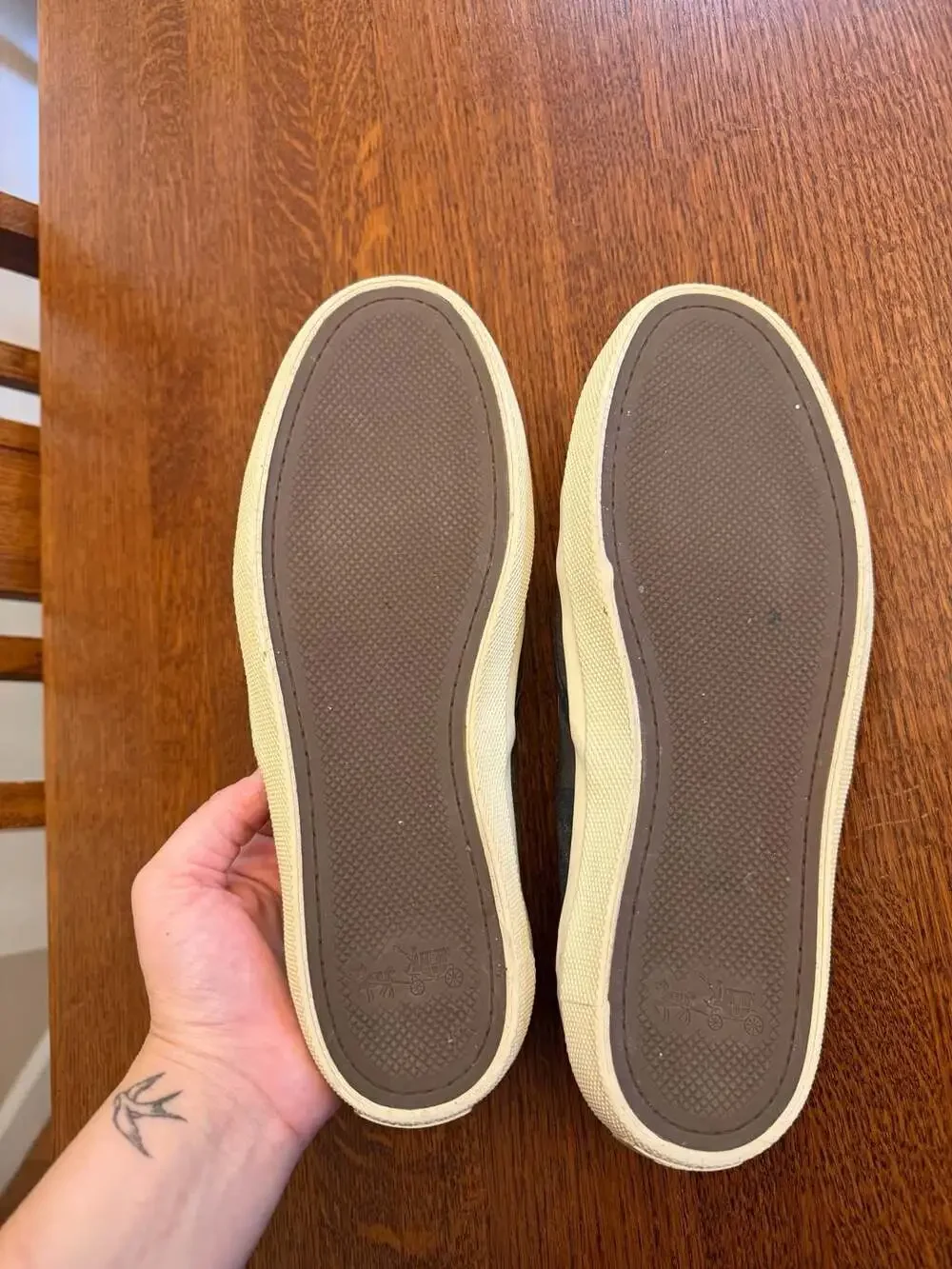 COACH A9313 Chrissy Camo Print Leather Slip-On Sneakers